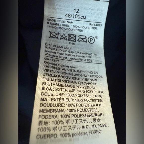 NWT‎ Banana Republic Navy and Silver Striped Bow Shift Dress - Size 12 - Picture 11 of 11